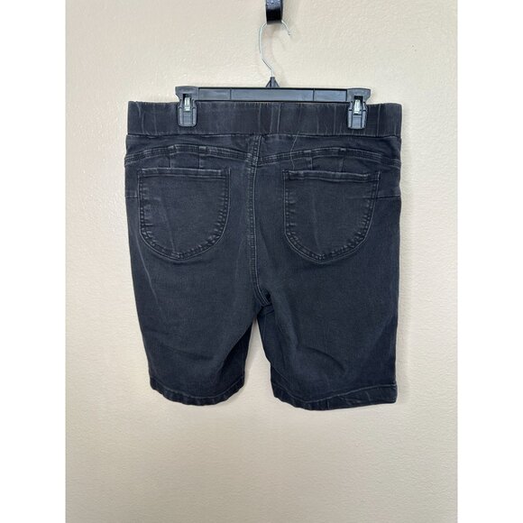 H&H By Harmony & Havoc Womens Black Shorts 14 pull on elastic cottton long - Picture 3 of 7